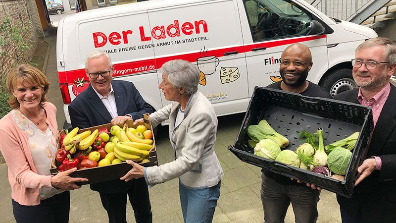 Die BürgerStiftung hilft bei Finanzierung eines neuen Kühltransporters für Flingern mobil